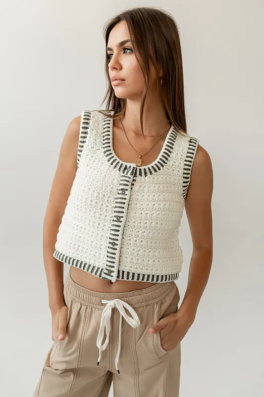 Malia Knit Tank in Olive sold by bohme