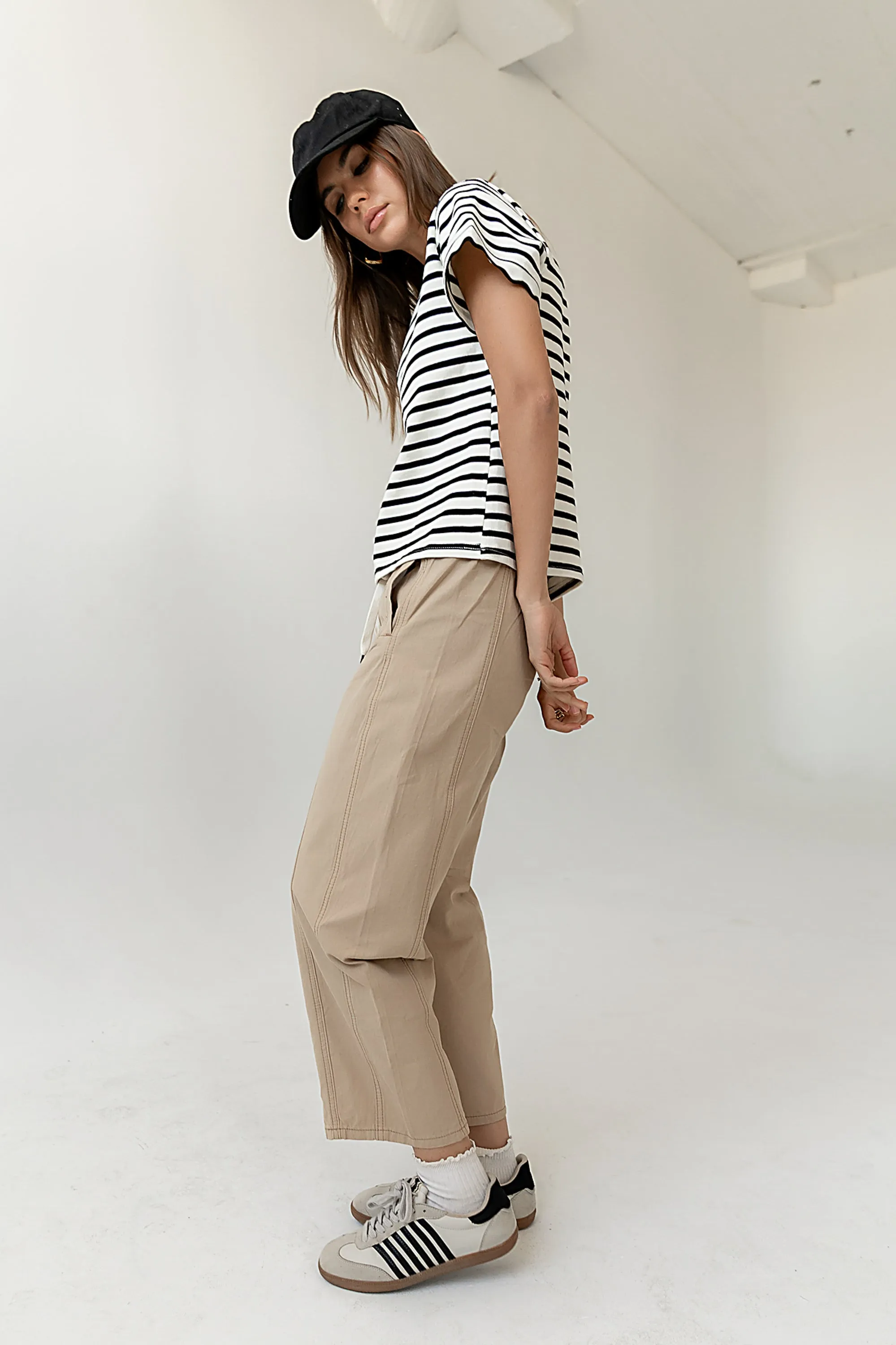 Walker Scalloped Top in Black sold by bohme product image thumbnail 2