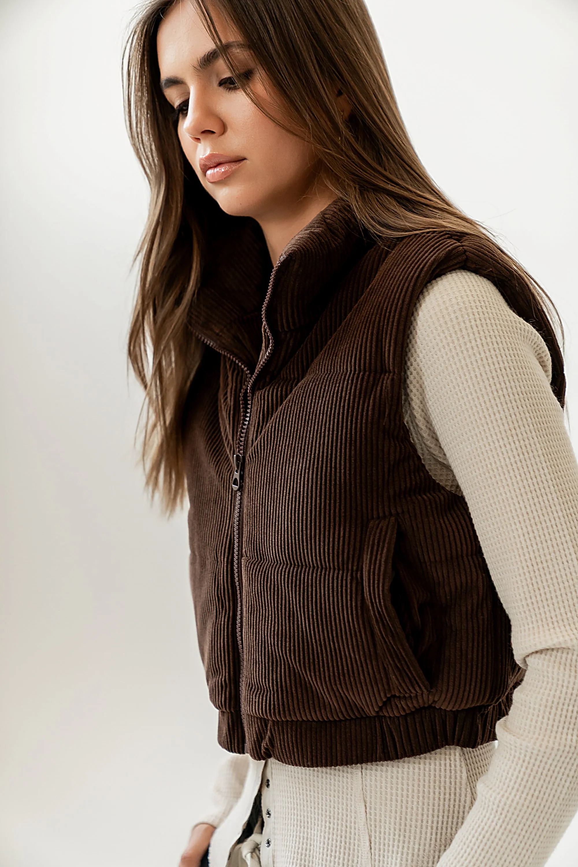 August Corduroy Vest in Brown sold by bohme product image thumbnail 2