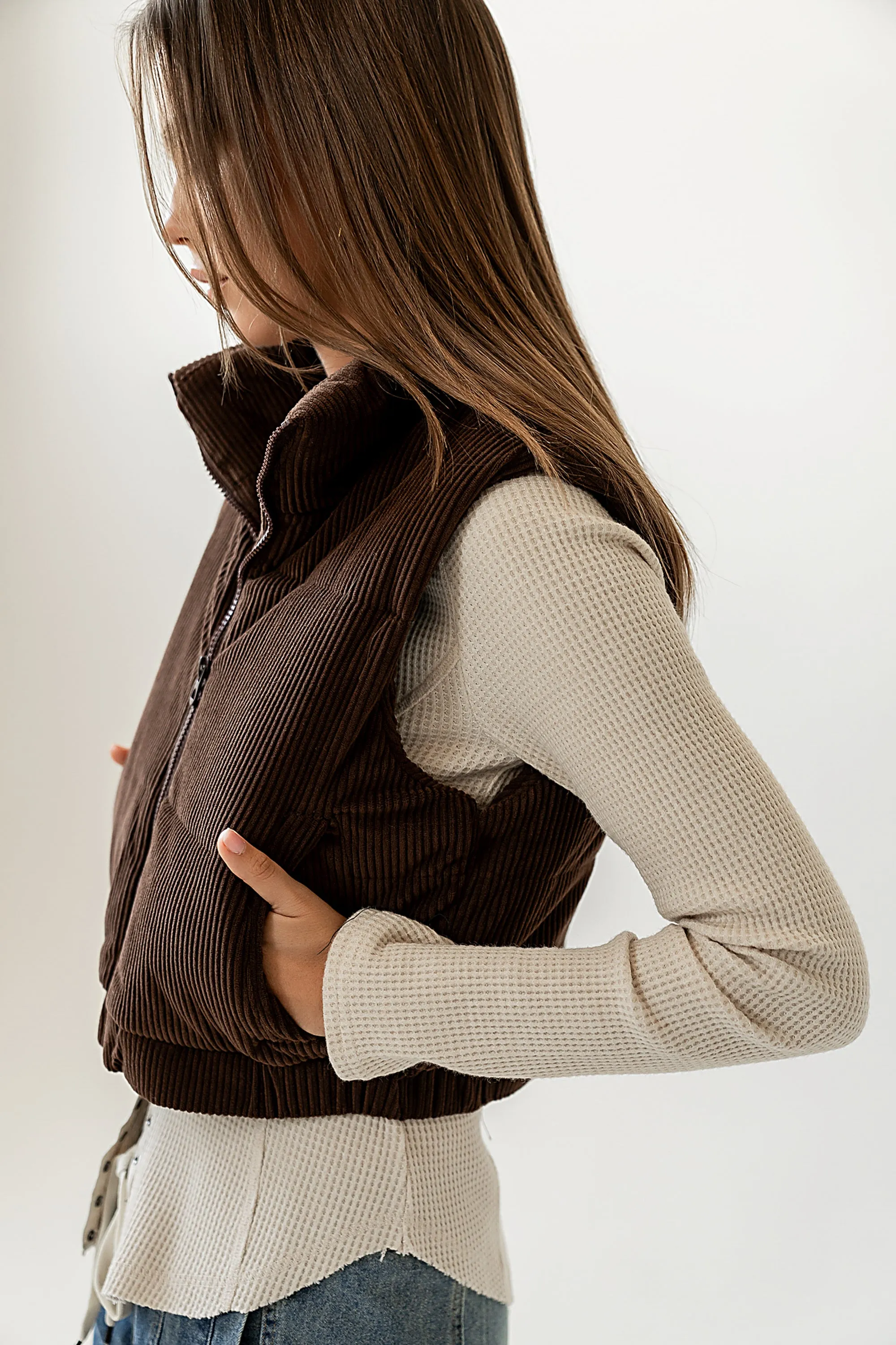 August Corduroy Vest in Brown sold by bohme product image thumbnail 3