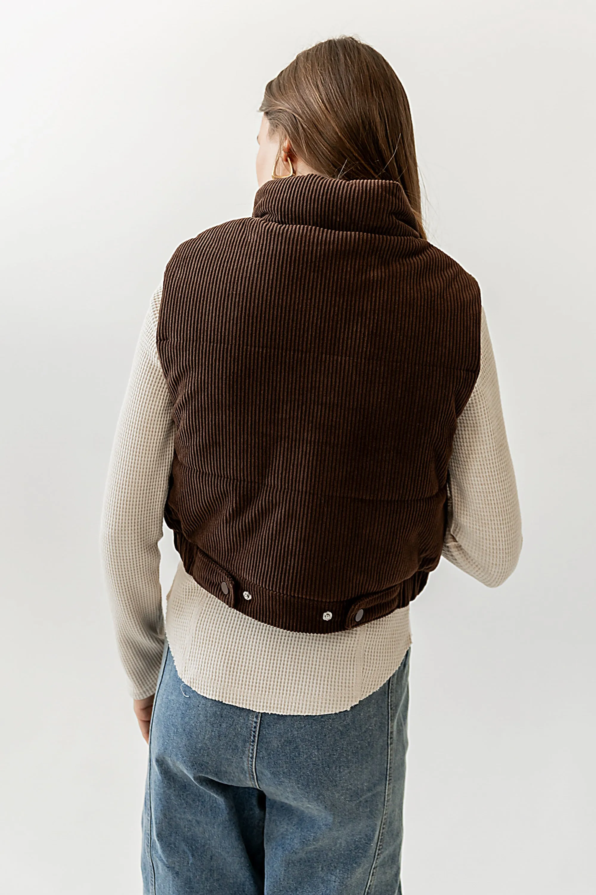 August Corduroy Vest in Brown sold by bohme product image thumbnail 4