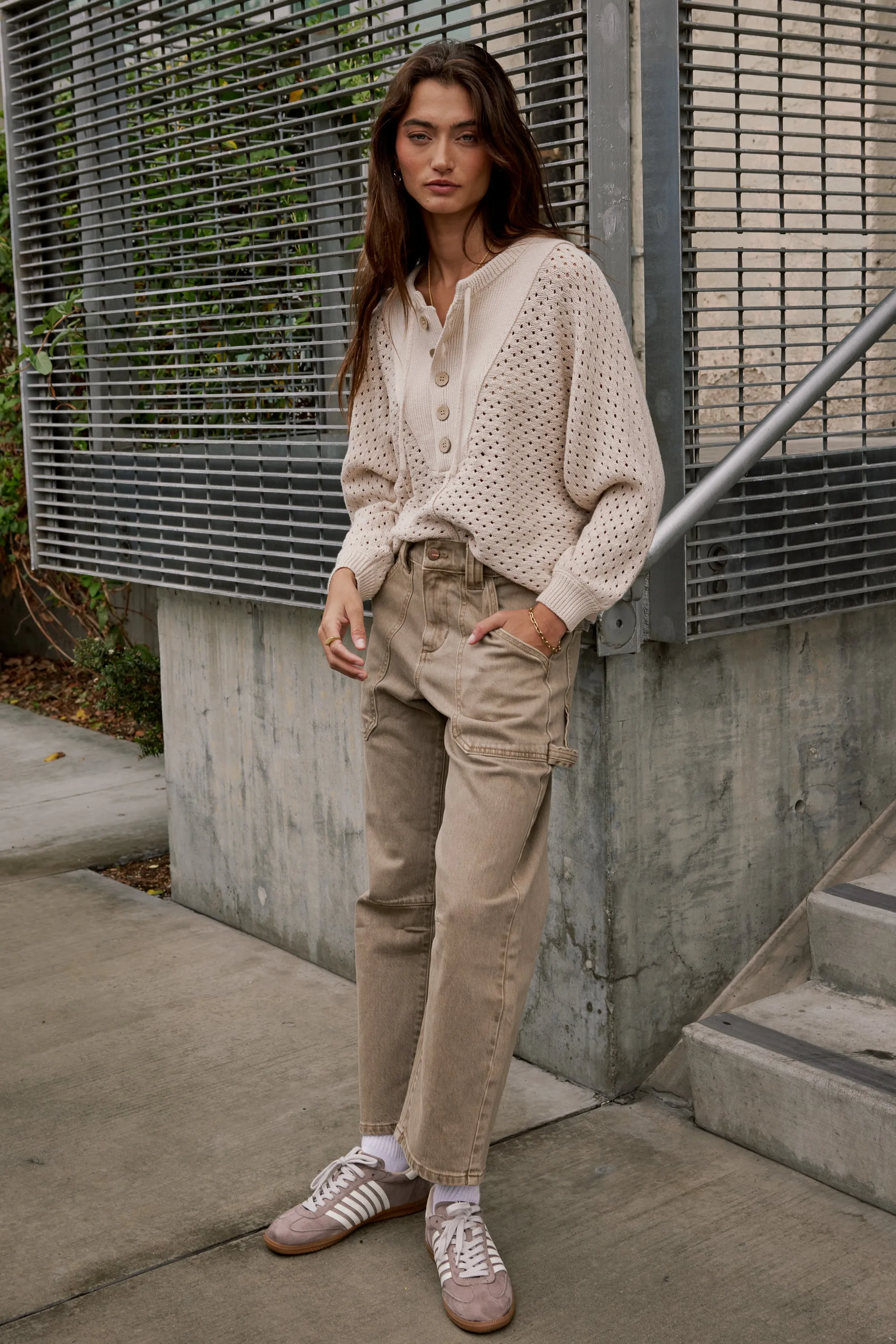 Scottie Barrel Jeans in Tan - FINAL SALE sold by bohme product image thumbnail 3