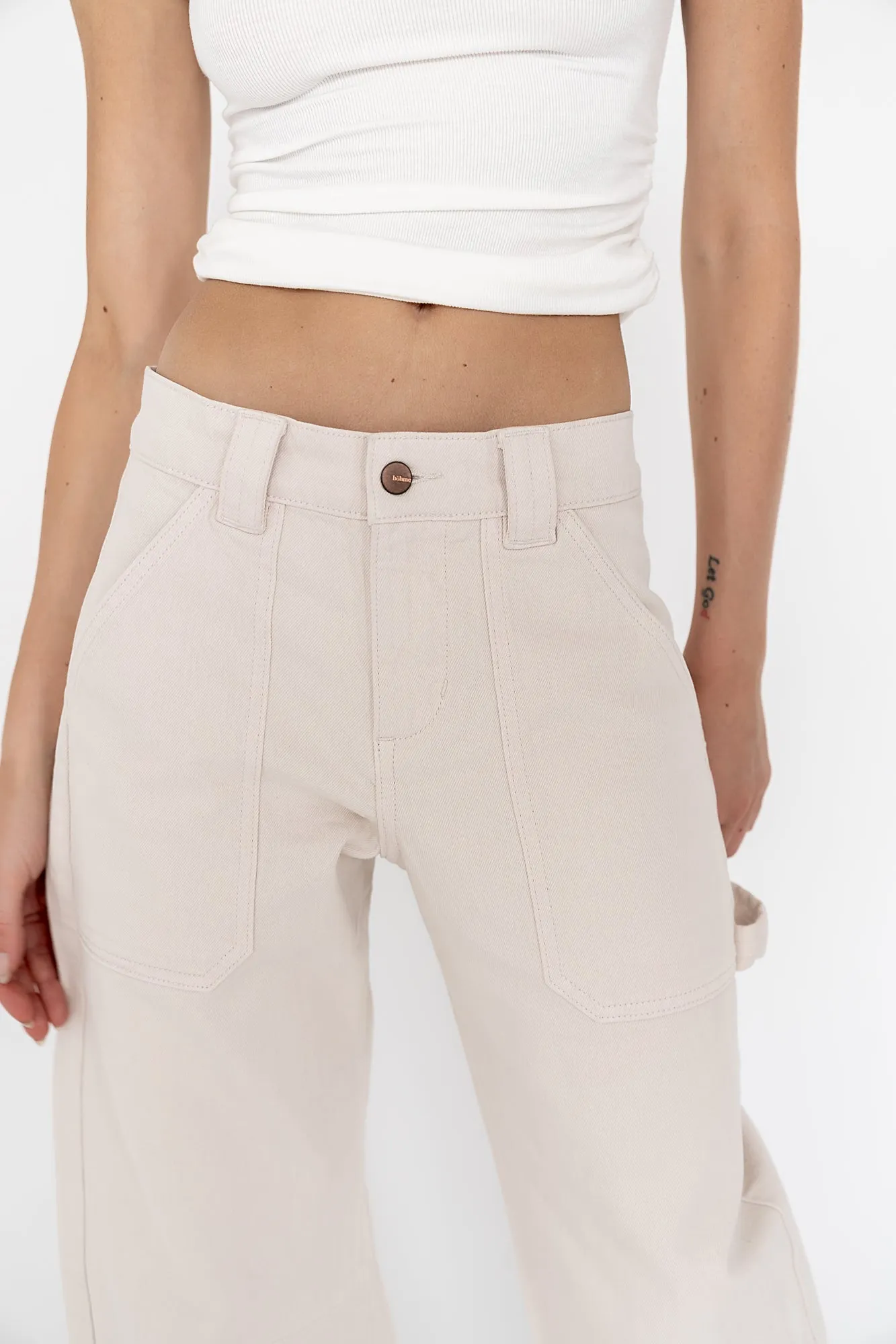Scottie Barrel Jeans in Ecru - FINAL SALE sold by bohme product image thumbnail 5