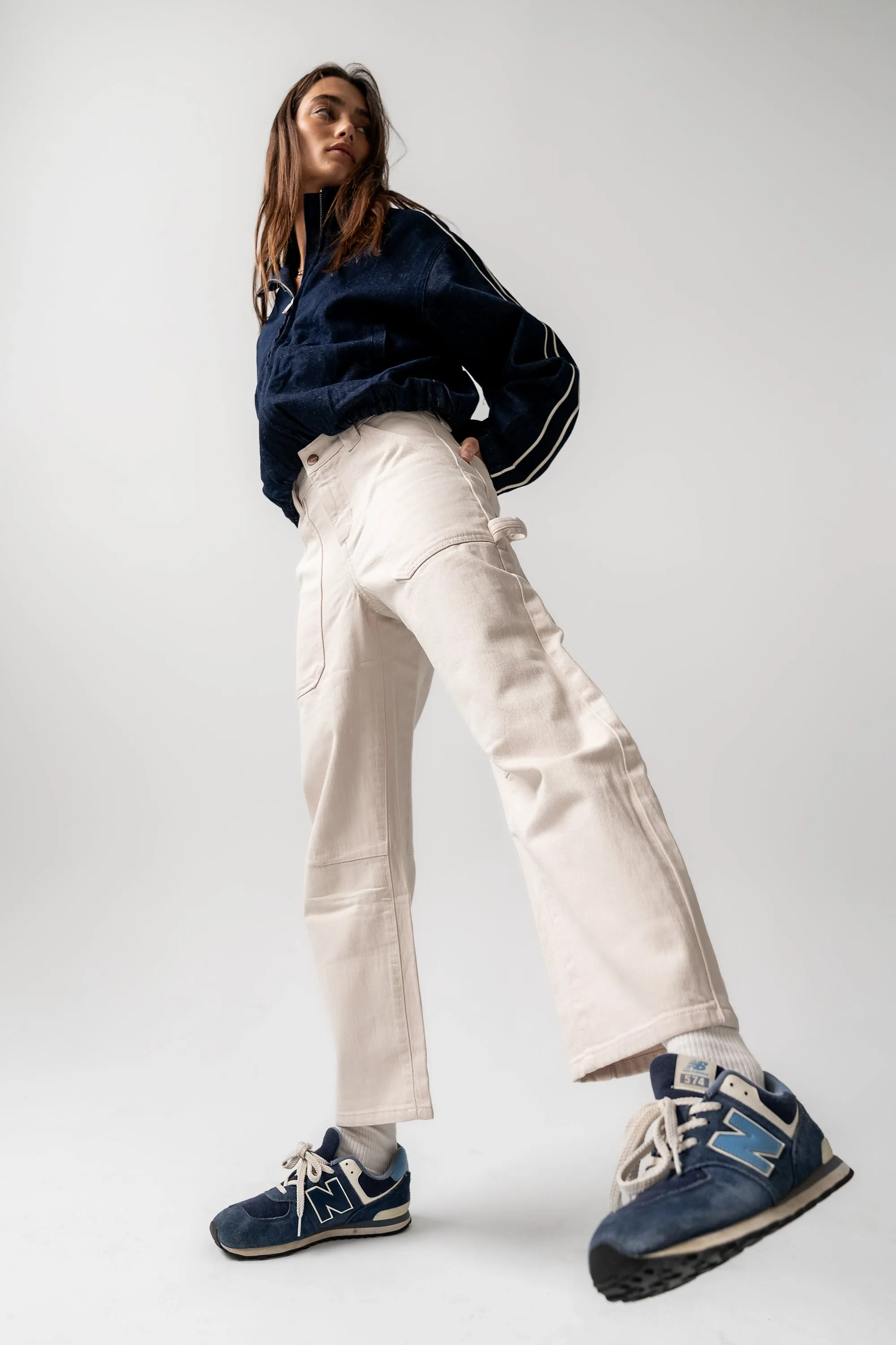 Scottie Barrel Jeans in Ecru - FINAL SALE sold by bohme product image thumbnail 2