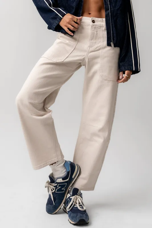 Scottie Barrel Jeans in Ecru sold by bohme