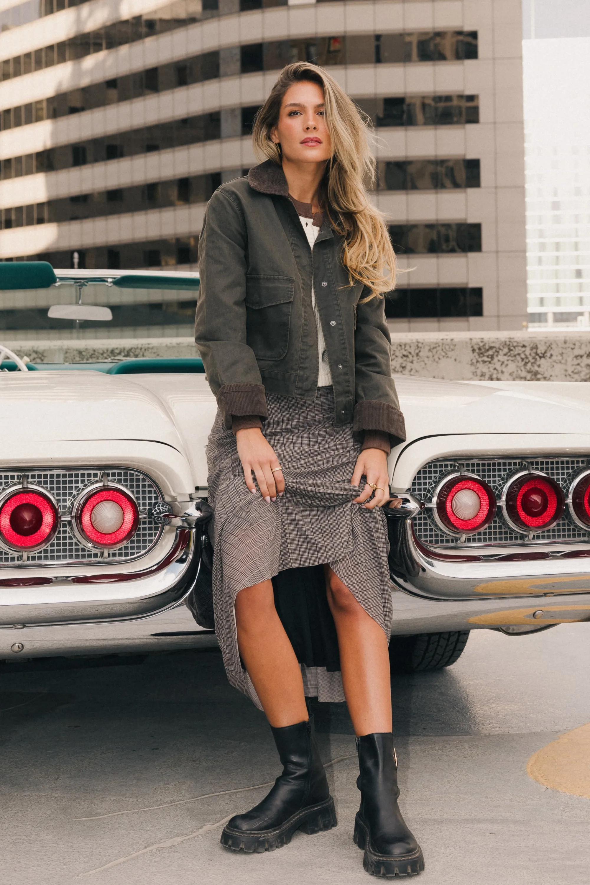 Krue Contrast Jacket in Olive sold by bohme product image thumbnail 2