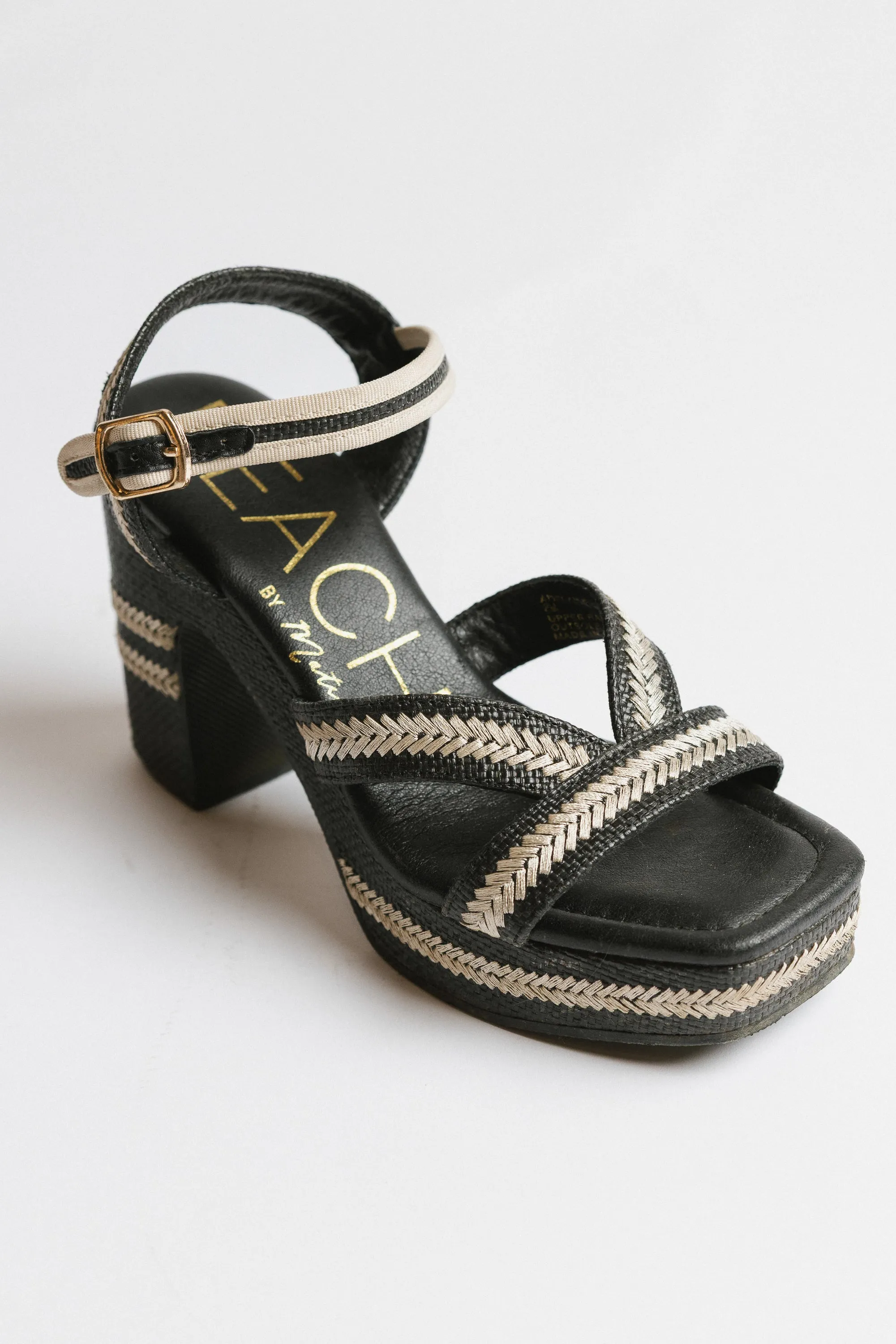 Jaime Raffia Heels sold by bohme