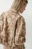 Kellie Floral Bomber Jacket in Camel sold by bohme