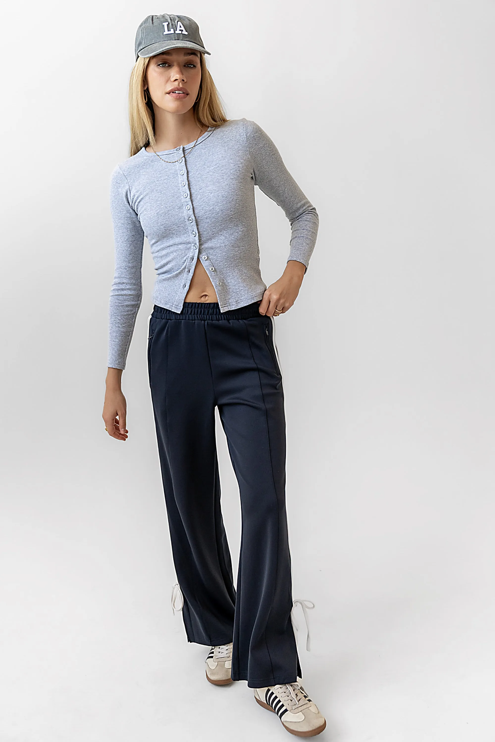 Mia Button Up Top in Grey sold by bohme product image thumbnail 2