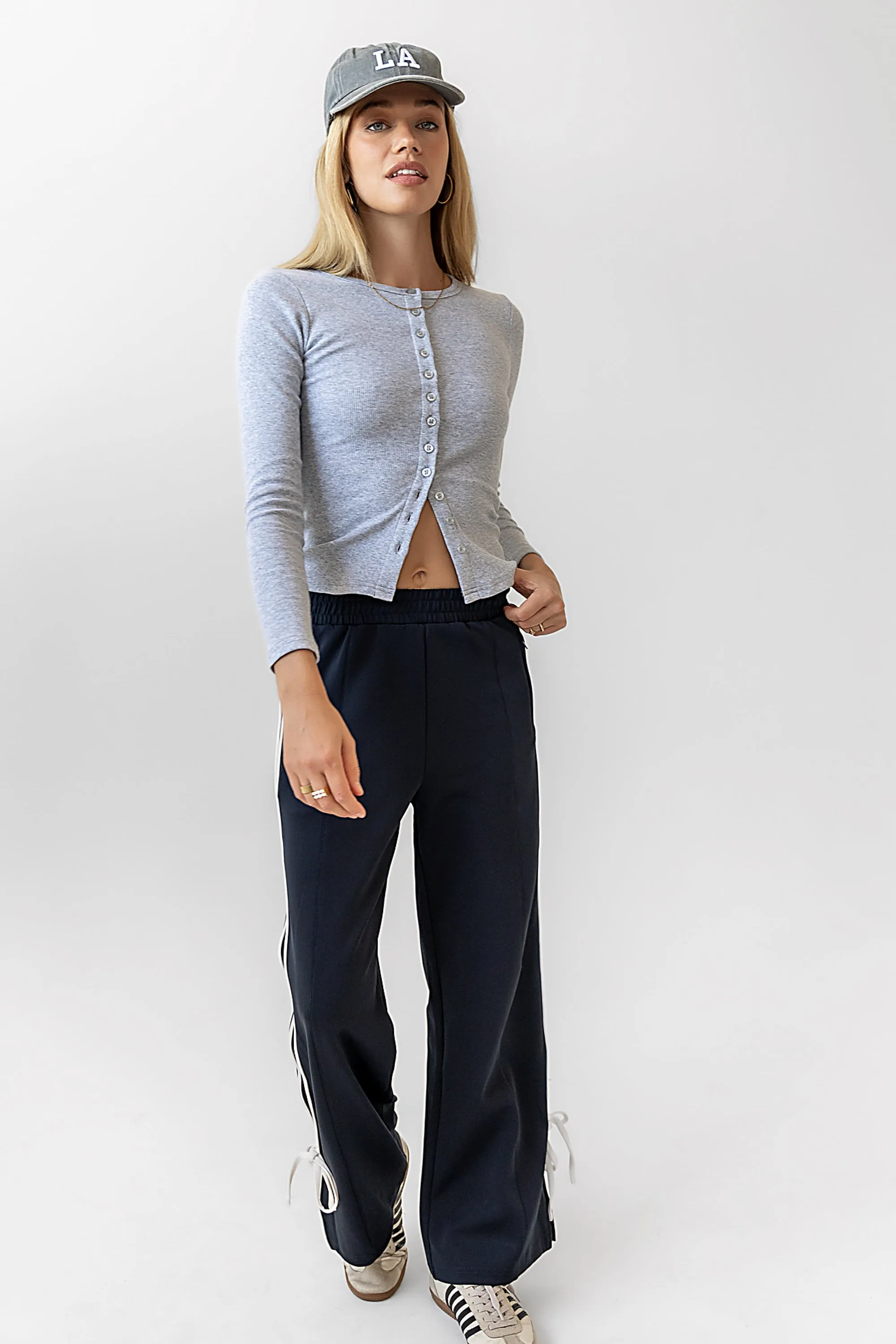 Mia Button Up Top in Grey sold by bohme product image thumbnail 5