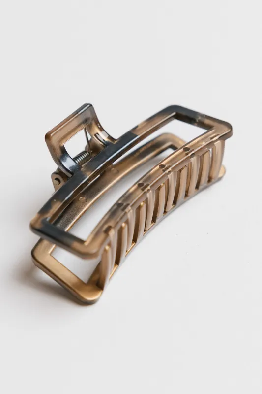 Abstract Cutout Claw Clip in Blue sold by bohme