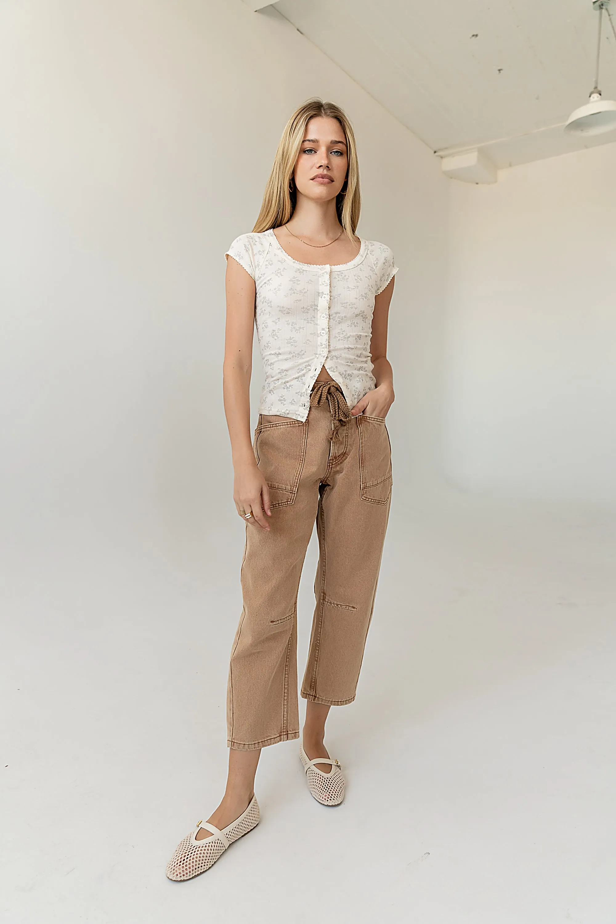 Jaynie Floral Top in Grey - FINAL SALE sold by bohme product image thumbnail 2