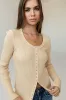 Cal Waffle Knit Top in Yellow sold by bohme