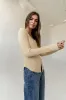 Cal Waffle Knit Top in Yellow sold by bohme