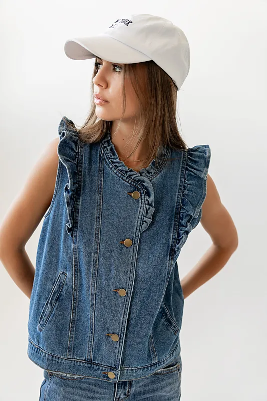 Kyler Denim Vest sold by bohme