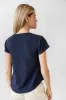Selena Rolled Sleeve Shirt in Navy sold by bohme