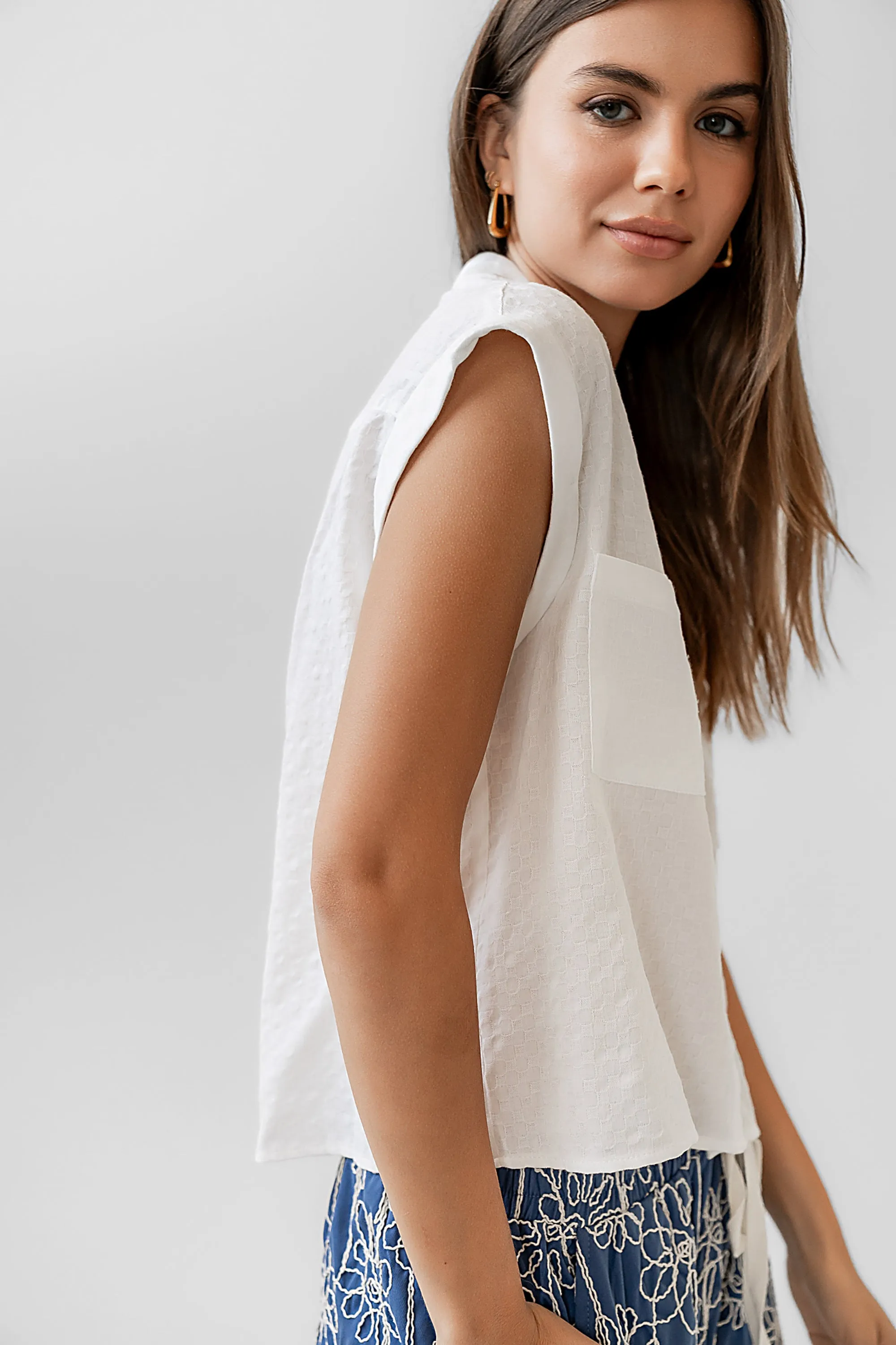 Isla Sheer Blouse in Ivory sold by bohme product image thumbnail 3