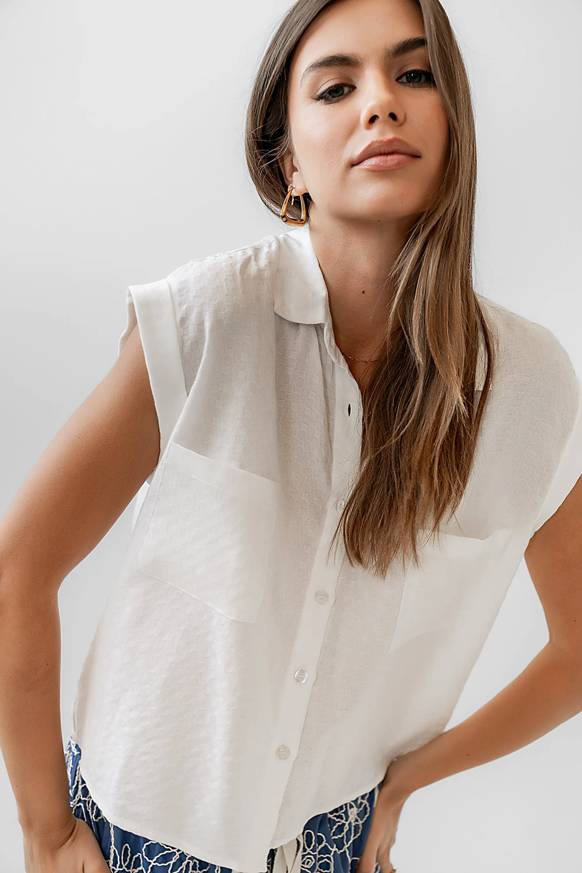 Isla Sheer Blouse in Ivory sold by bohme product image thumbnail 4