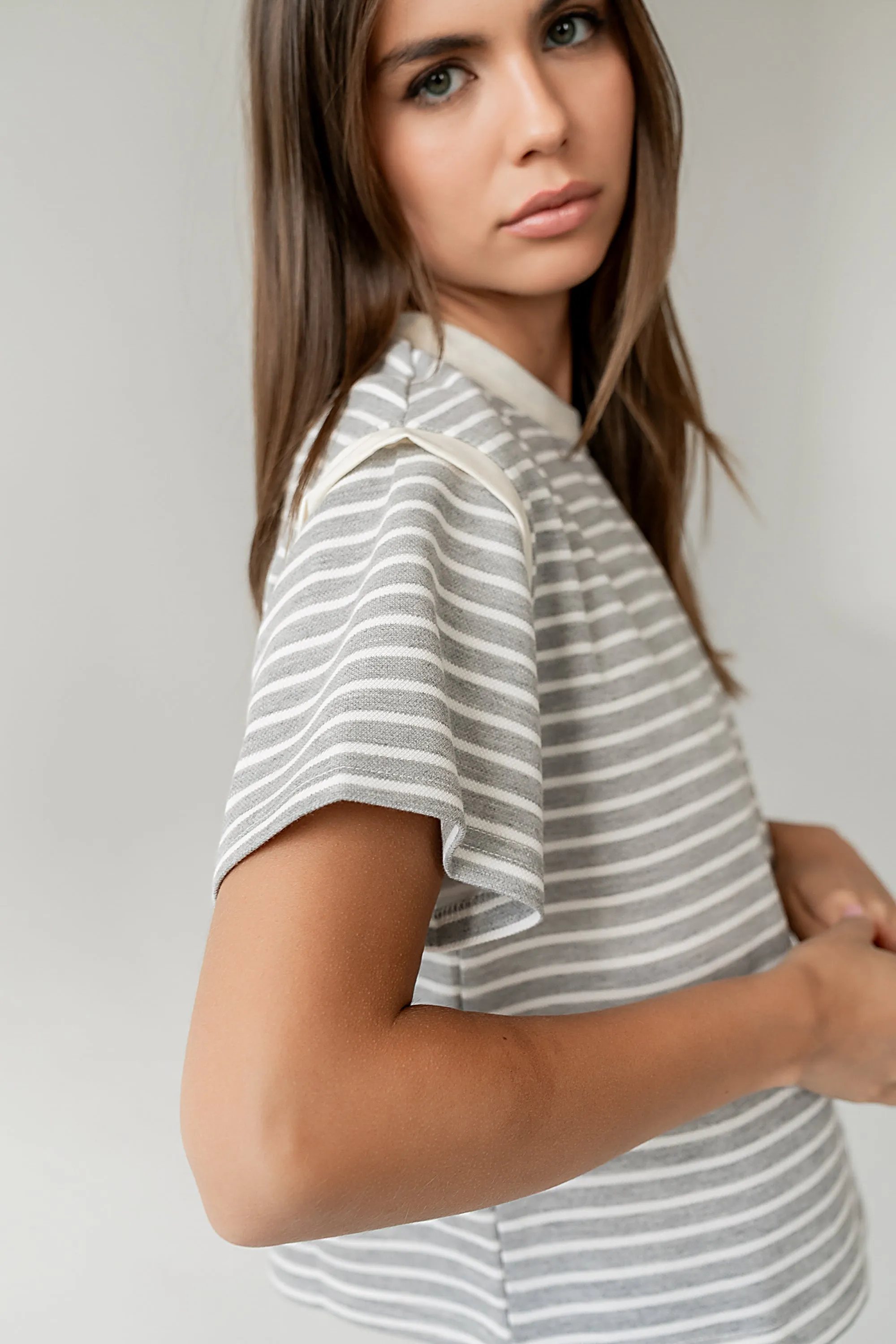 Ryker Striped T-Shirt in Grey - FINAL SALE sold by bohme product image thumbnail 4