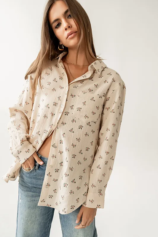 Harry Floral Button Up sold by bohme