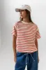 Ryker Striped T-Shirt in Red sold by bohme