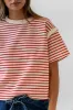 Ryker Striped T-Shirt in Red sold by bohme