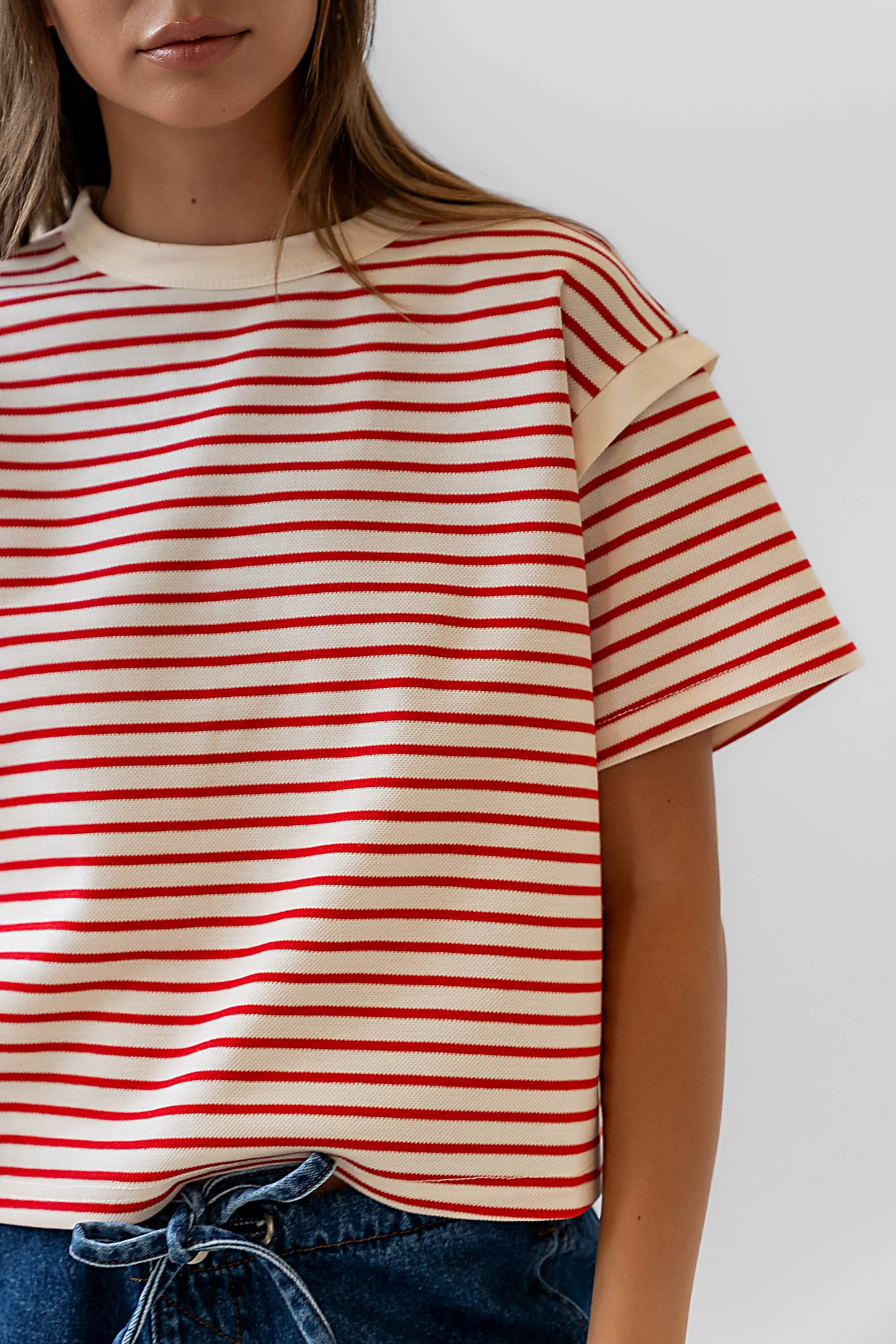 Ryker Striped T-Shirt in Red - FINAL SALE sold by bohme product image thumbnail 2