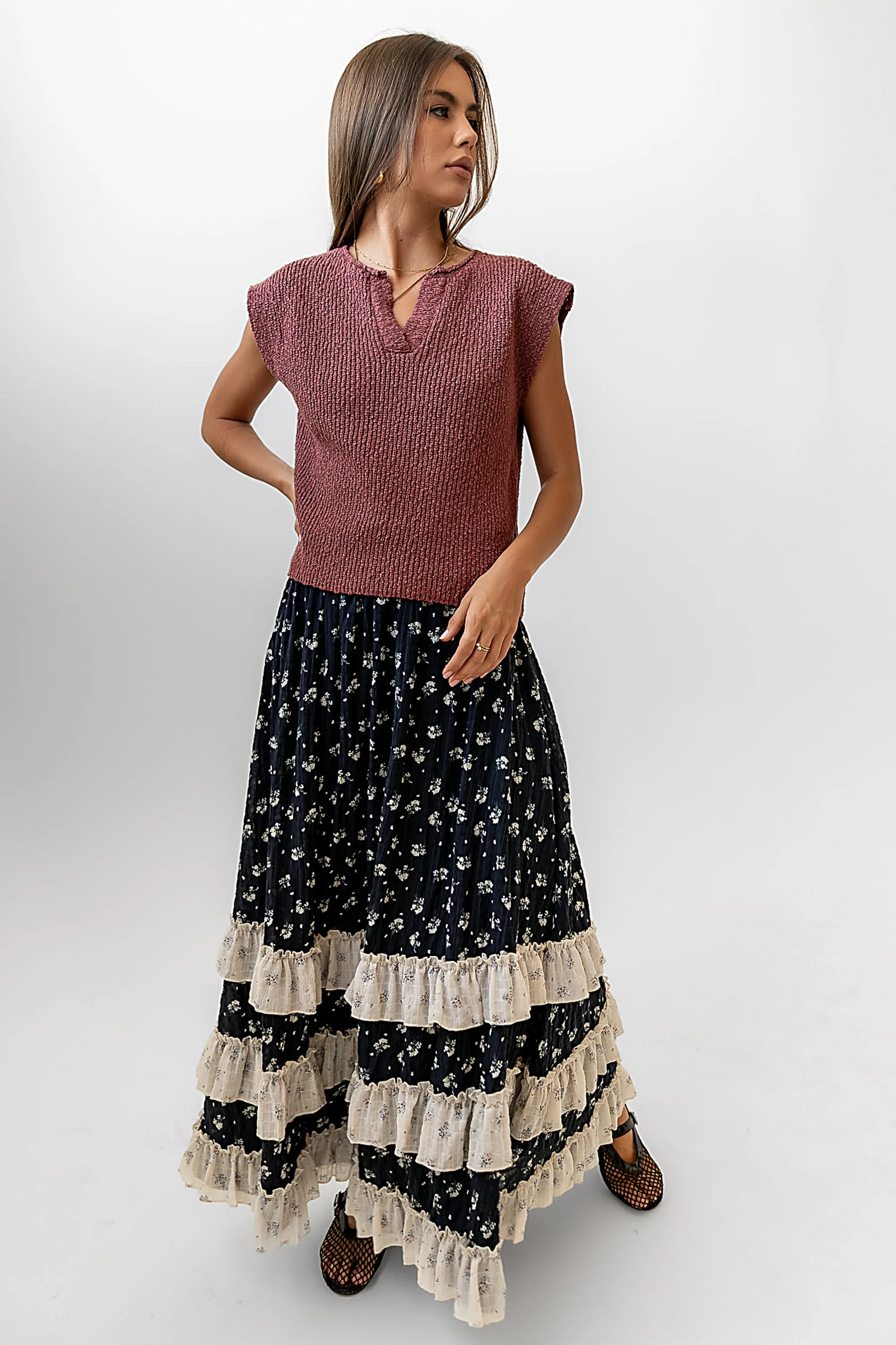 Aries Floral Maxi Skirt sold by bohme product image thumbnail 5