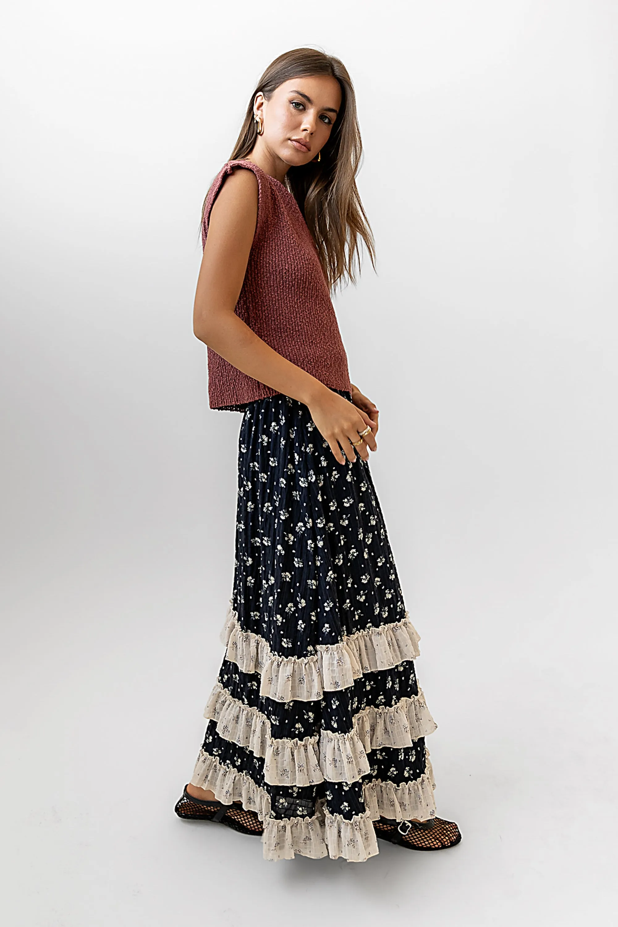 Aries Floral Maxi Skirt sold by bohme product image thumbnail 3
