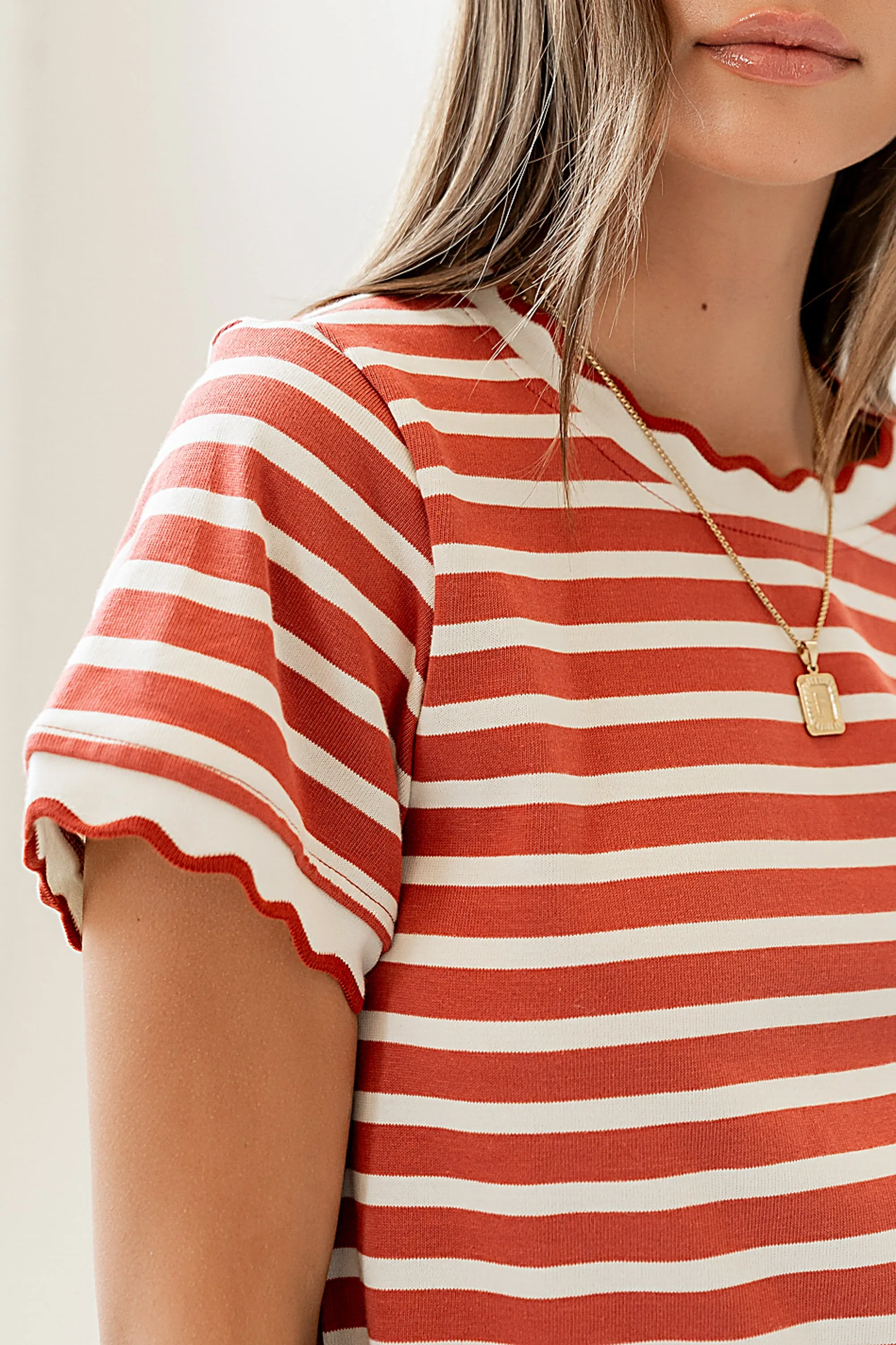 Walker Scalloped Top in Marsala sold by bohme product image thumbnail 2