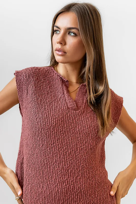 Aylin Sweater in Marsala sold by bohme