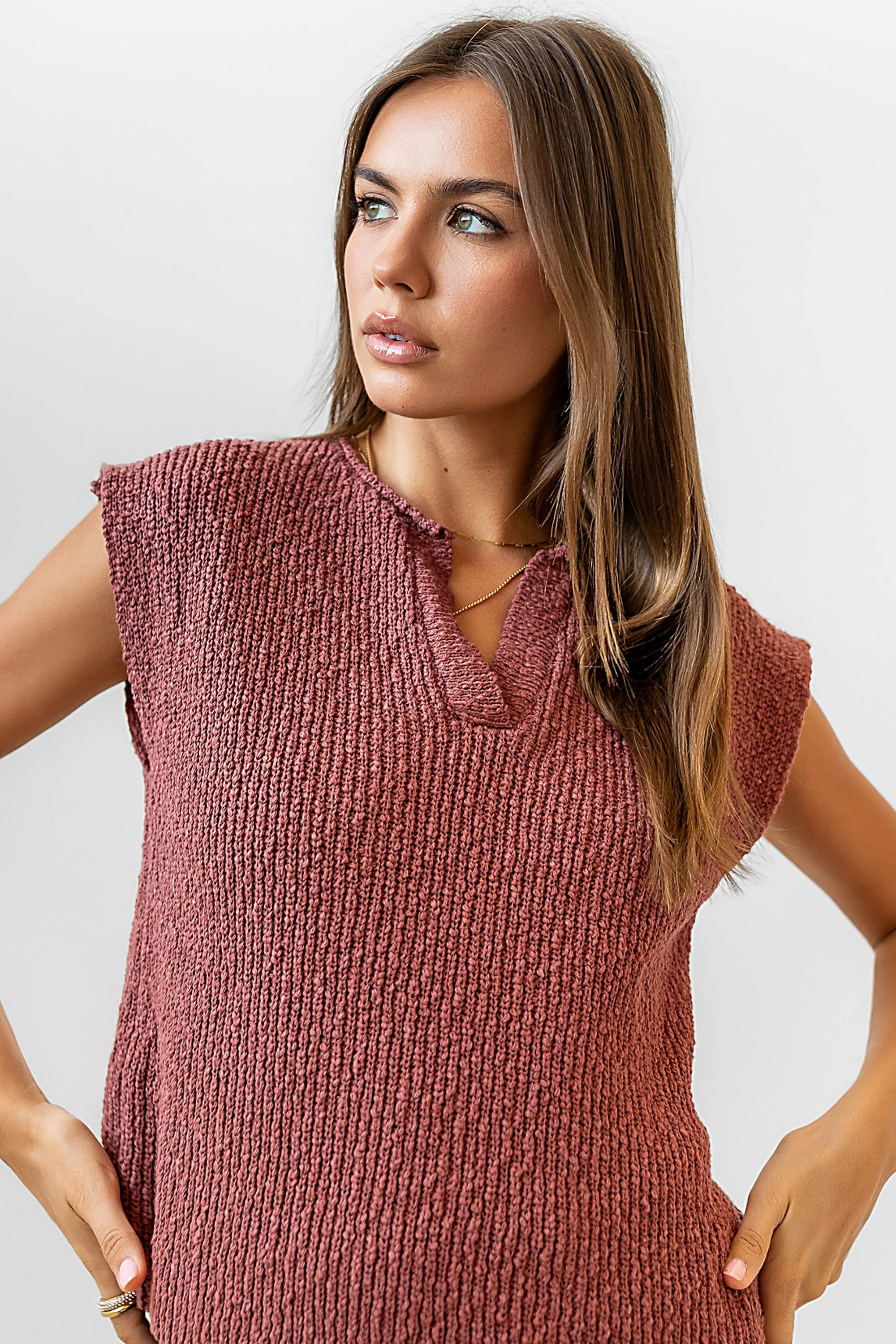 Aylin Sweater in Marsala sold by bohme
