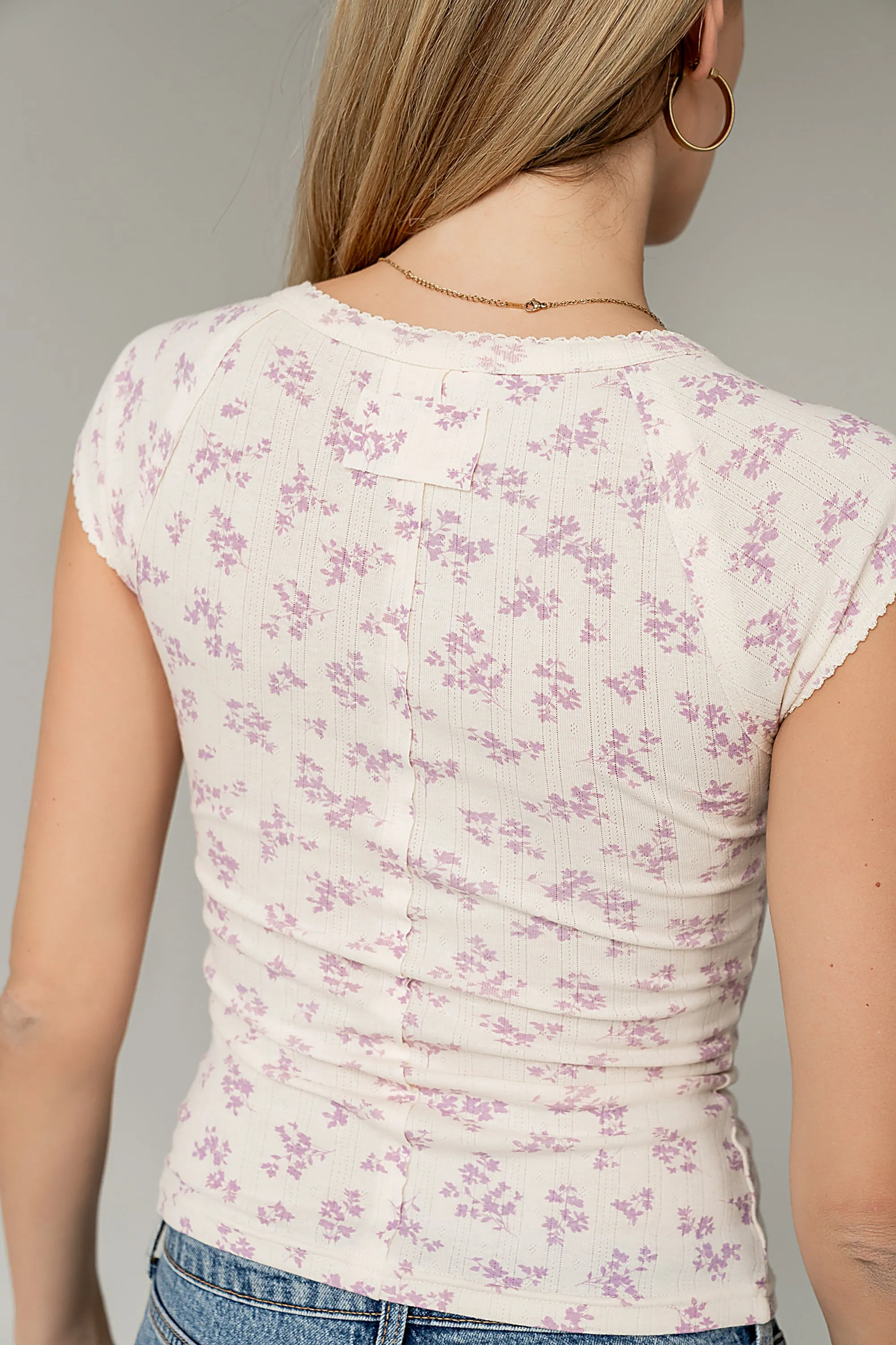 Jaynie Floral Top in Purple - FINAL SALE sold by bohme product image thumbnail 2