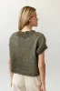Saige Contrast Sweater in Olive sold by bohme
