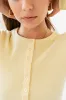 Mia Button Up Top in Yellow sold by bohme