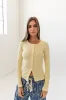 Mia Button Up Top in Yellow sold by bohme