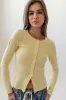 Mia Button Up Top in Yellow sold by bohme
