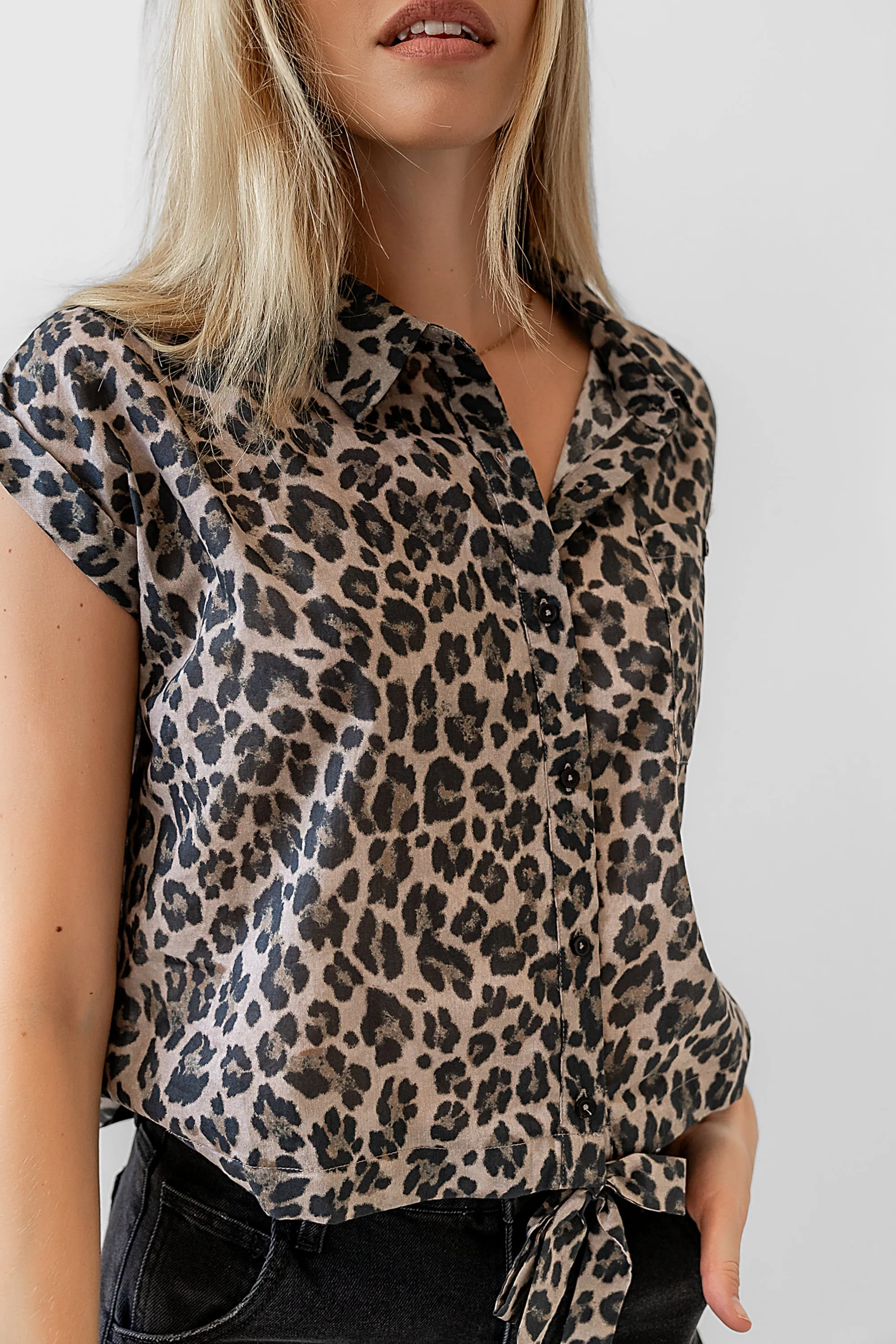 Reece Leopard Blouse - FINAL SALE sold by bohme product image thumbnail 2