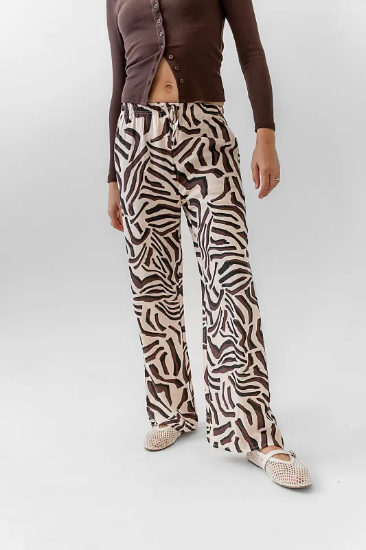 Zion Abstract Wide Leg Pants sold by bohme
