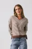 Wells Striped Top in Brown sold by bohme