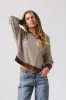 Wells Striped Top in Brown sold by bohme