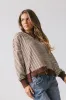 Wells Striped Top in Brown sold by bohme
