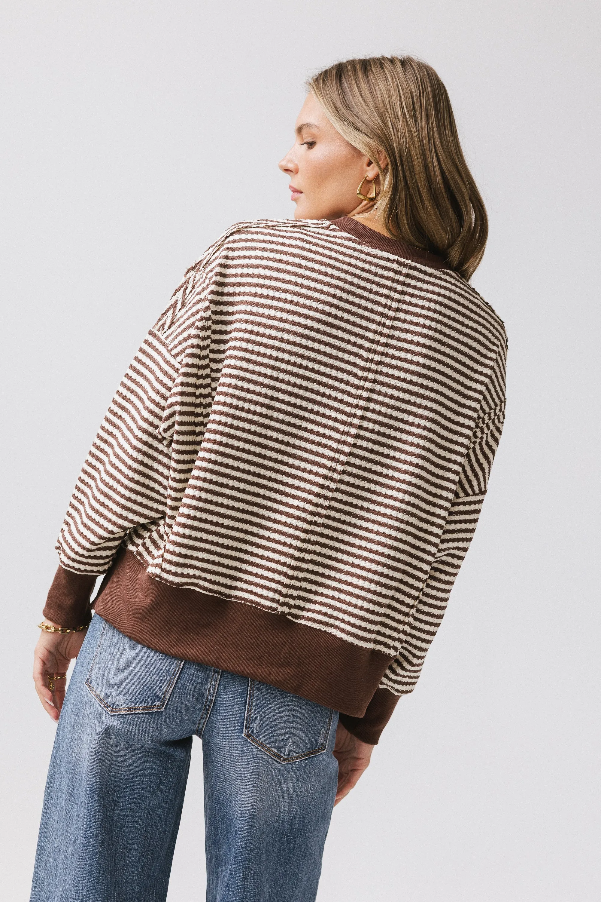 Wells Striped Top in Brown sold by bohme product image thumbnail 2