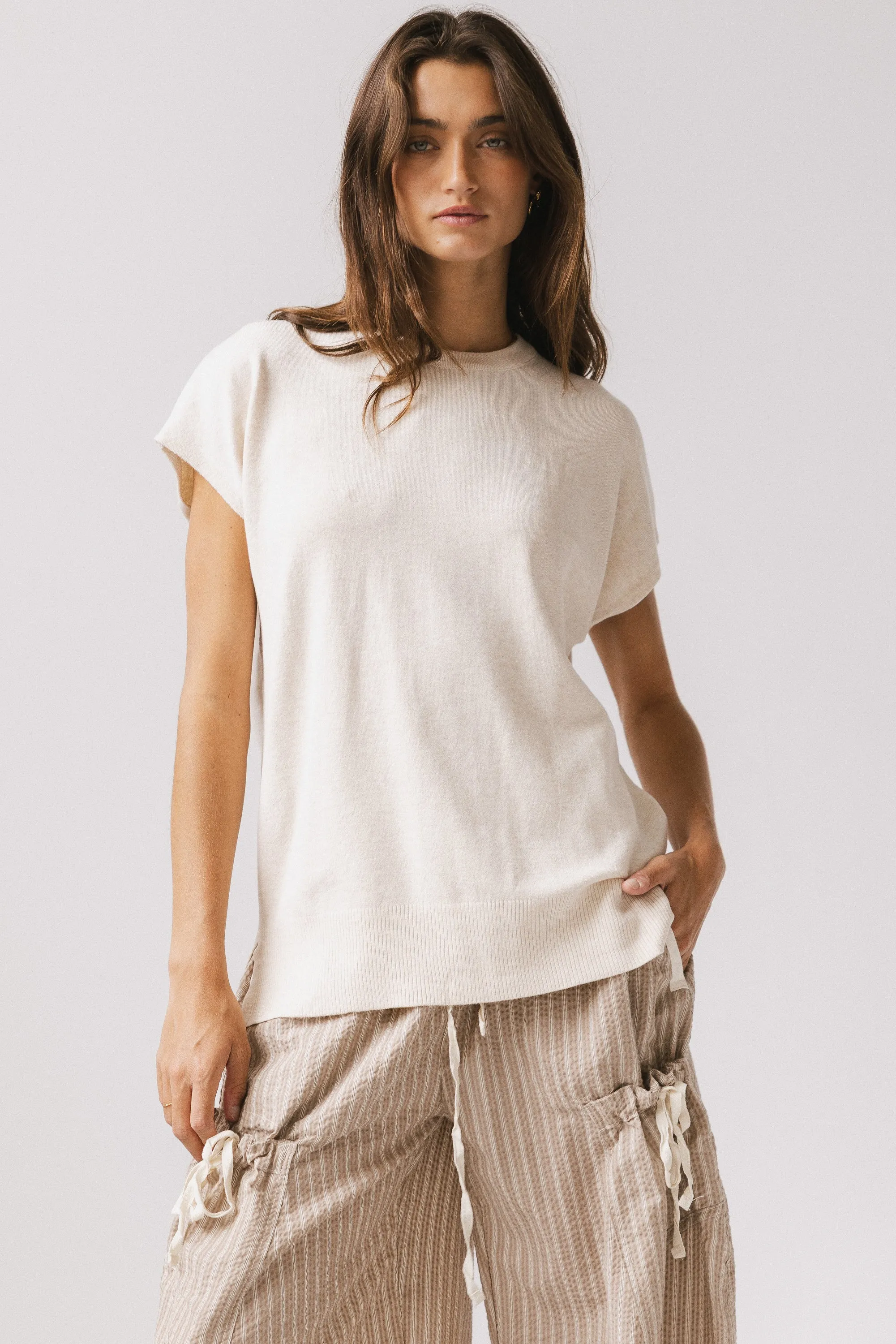 Jensen Knit Top in Oatmeal sold by bohme product image thumbnail 2
