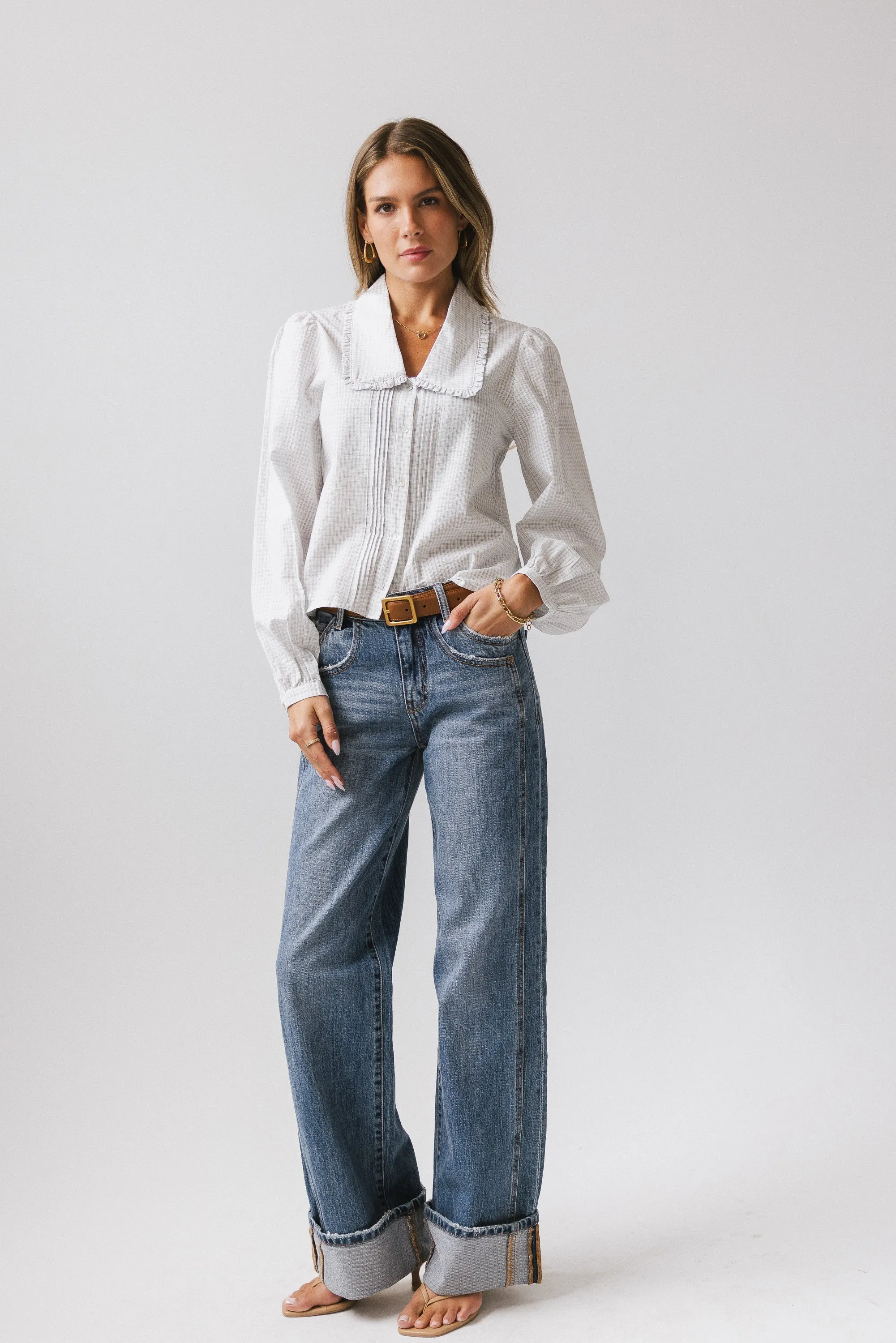 Allena Plaid Button Up sold by bohme