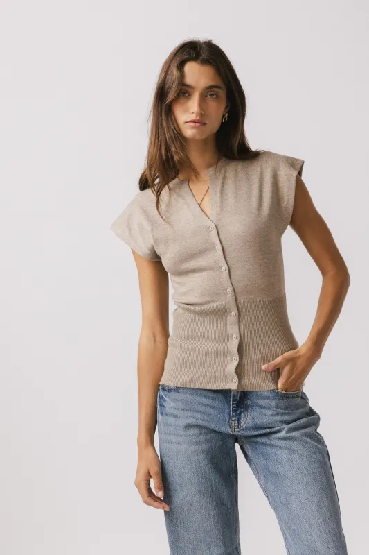 Marco Knit Top in Taupe sold by bohme