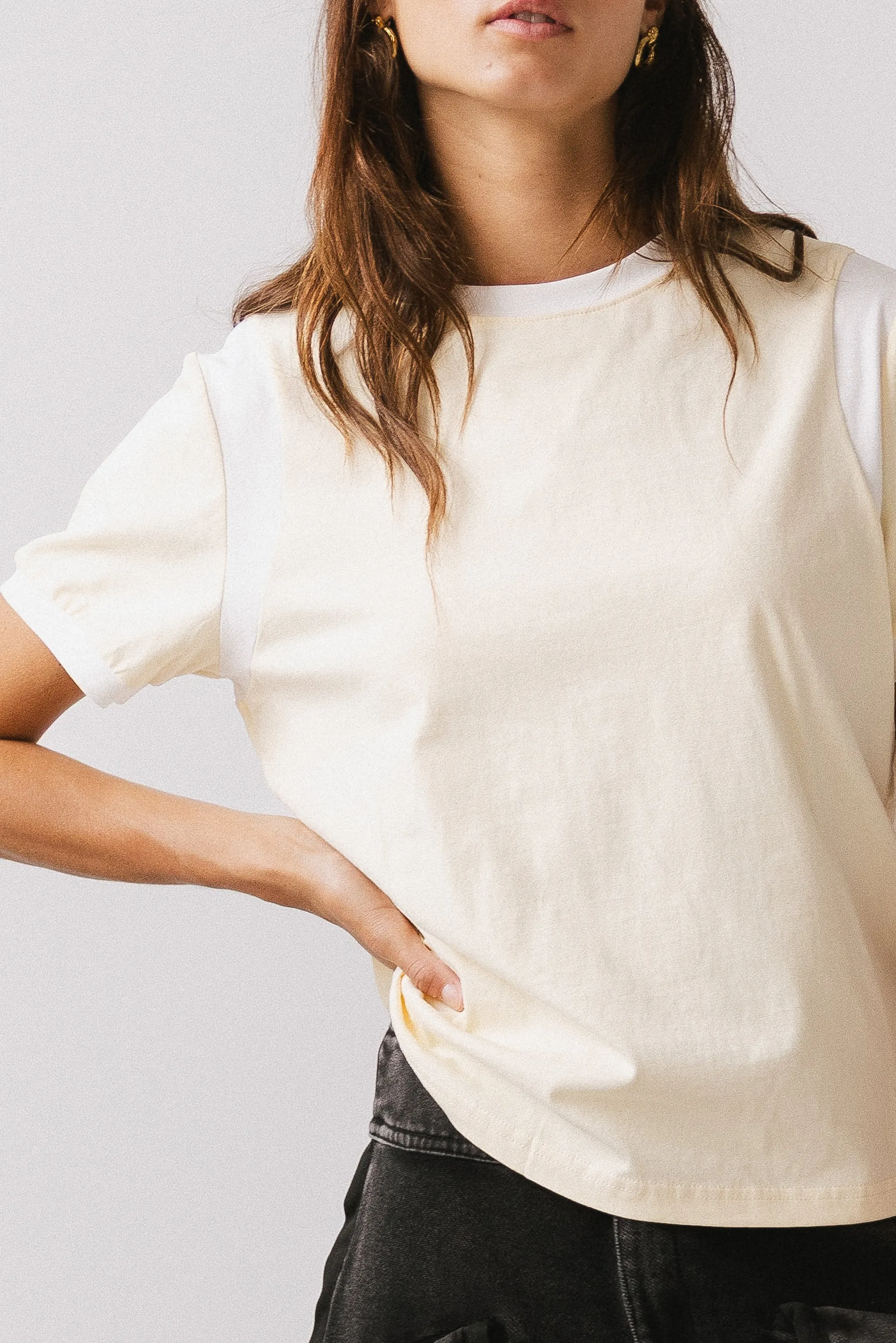 Emma Contrast Top in Yellow - FINAL SALE sold by bohme product image thumbnail 4