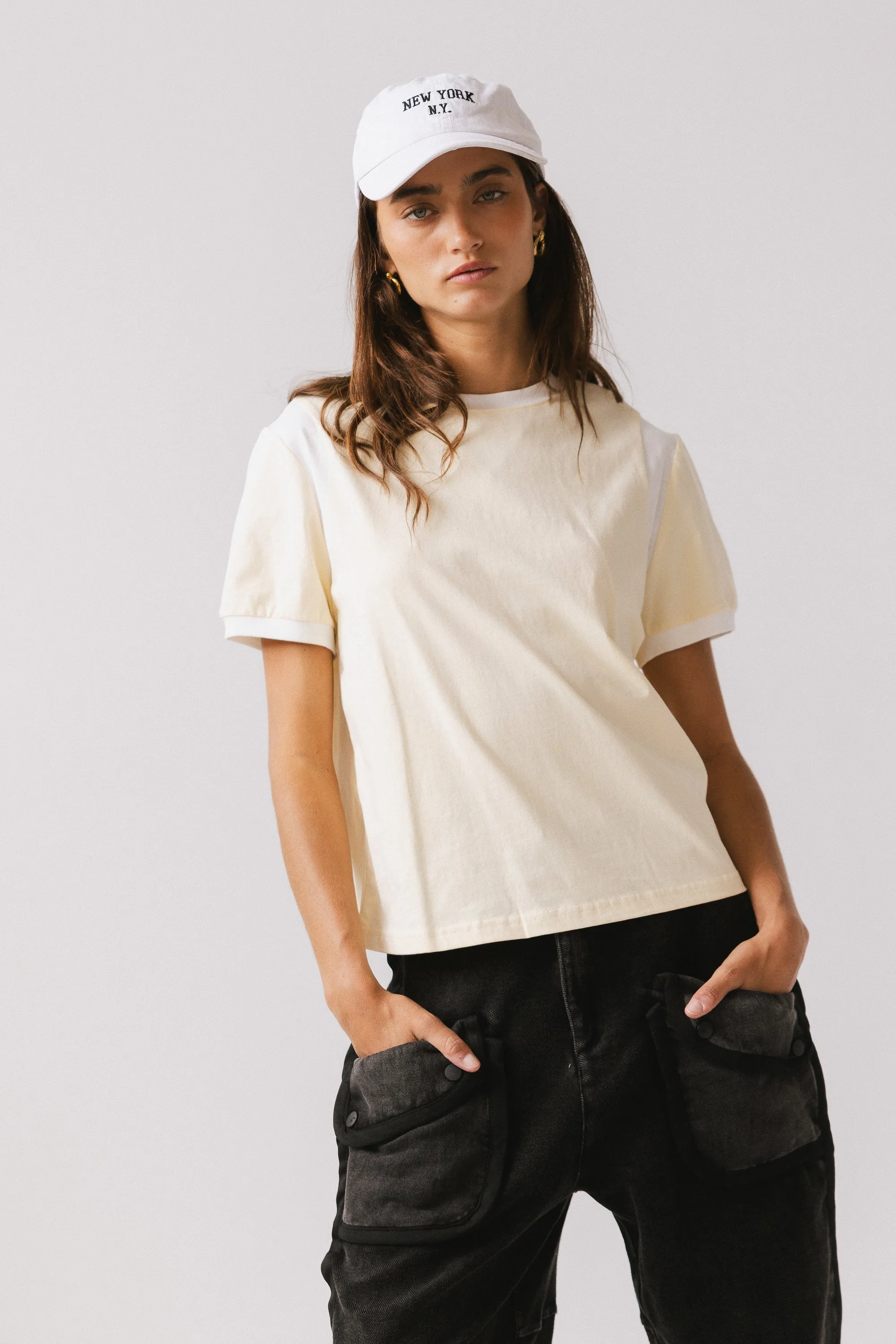 Emma Contrast Top in Yellow - FINAL SALE sold by bohme product image thumbnail 3