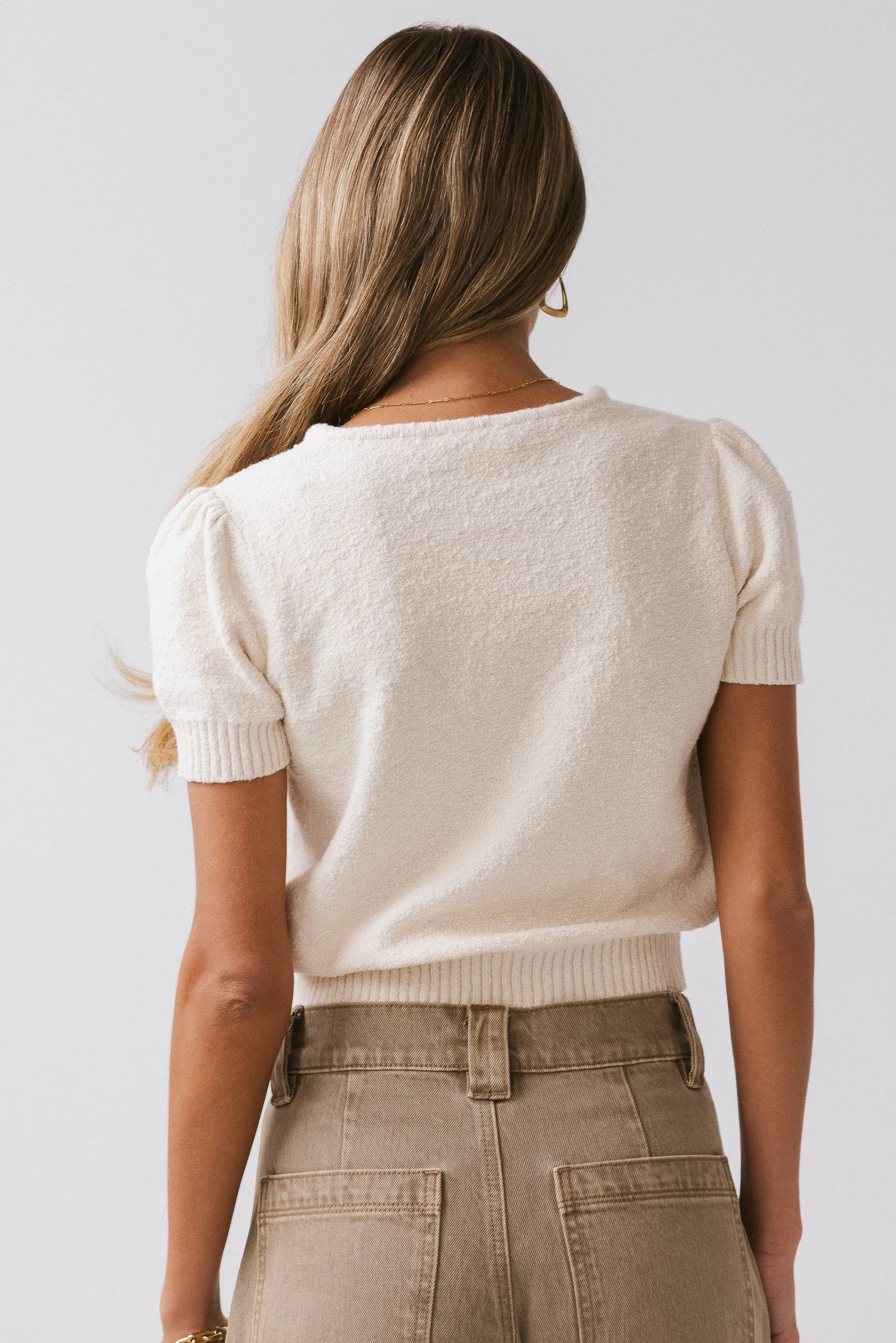 Brady Knit Top in Cream sold by bohme product image thumbnail 2