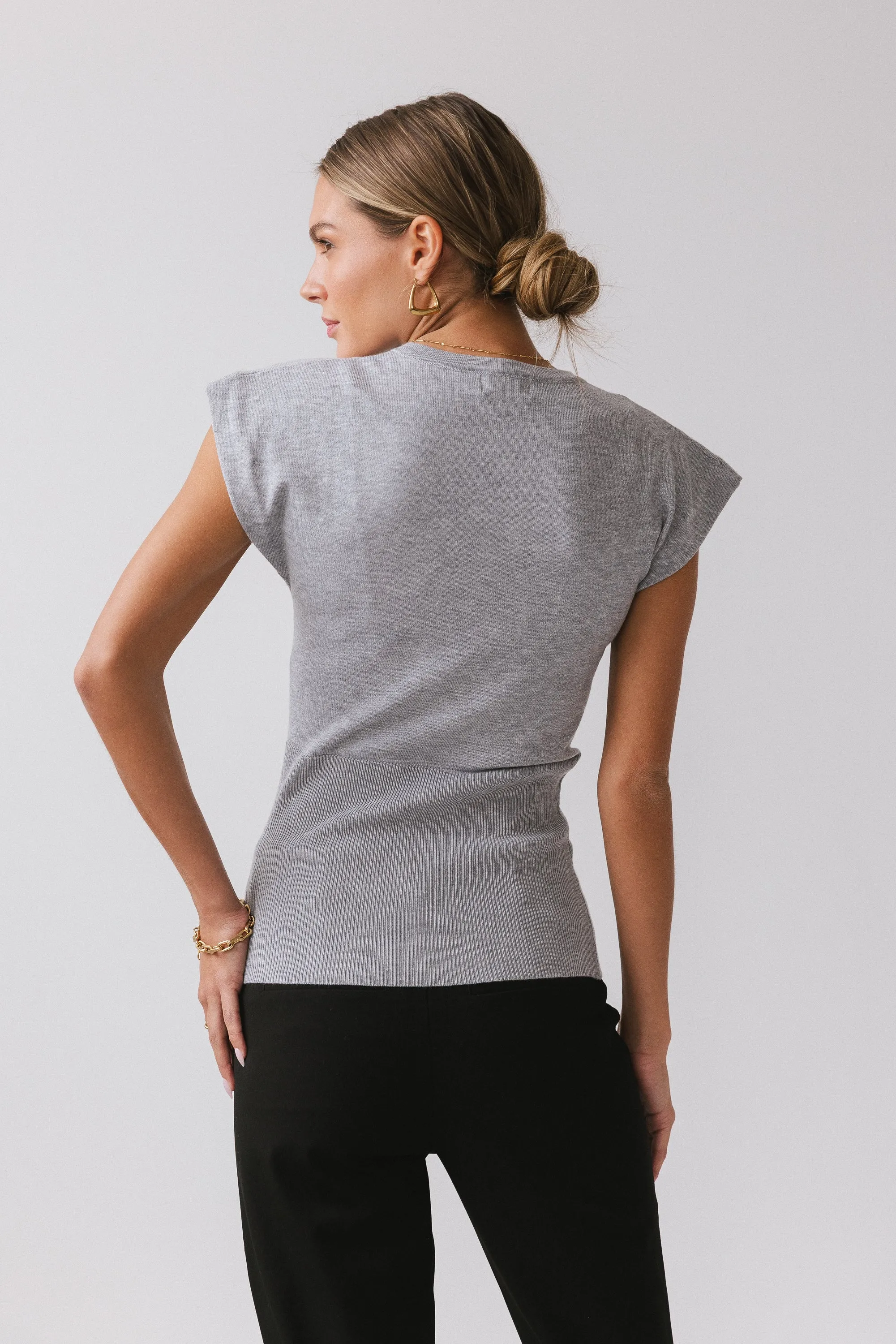 Marco Knit Top in Heather Grey sold by bohme product image thumbnail 2
